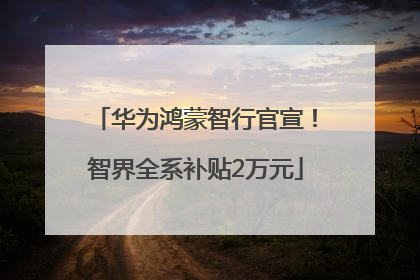 华为鸿蒙智行官宣！智界全系补贴2万元