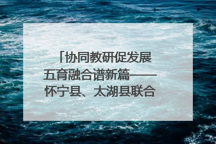 协同教研促发展 五育融合谱新篇——怀宁县、太湖县联合教研活动在月山镇中心学校成功举办