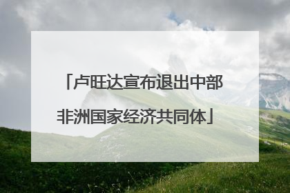 卢旺达宣布退出中部非洲国家经济共同体