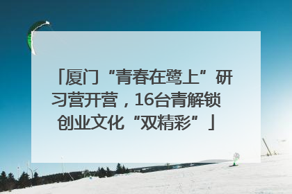 厦门“青春在鹭上”研习营开营，16台青解锁创业文化“双精彩”