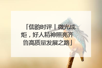 儒韵时评丨微光成炬，好人精神照亮齐鲁高质量发展之路