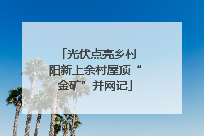 光伏点亮乡村 阳新上余村屋顶“金矿”并网记