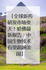 全球新药研发市场变天！哈佛最新报告：中国生物技术有望超越美国