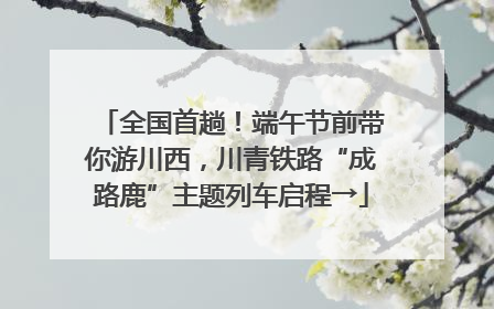 全国首趟！端午节前带你游川西，川青铁路“成路鹿”主题列车启程→