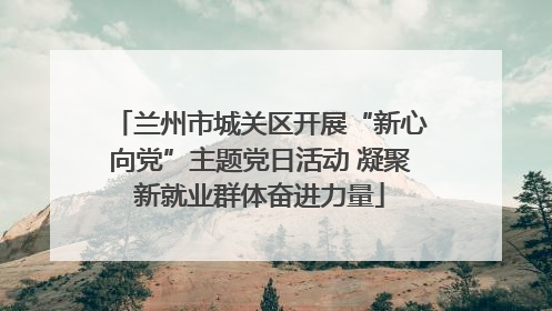 兰州市城关区开展“新心向党”主题党日活动 凝聚新就业群体奋进力量