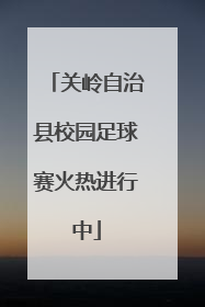 关岭自治县校园足球赛火热进行中
