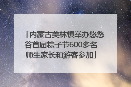 内蒙古美林镇举办悠悠谷首届粽子节600多名师生家长和游客参加