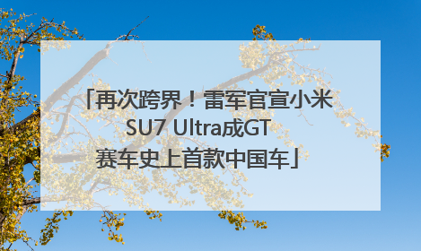 再次跨界！雷军官宣小米SU7 Ultra成GT赛车史上首款中国车