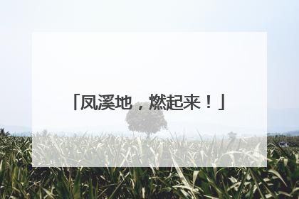 凤溪地，燃起来！
