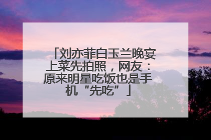 刘亦菲白玉兰晚宴上菜先拍照，网友：原来明星吃饭也是手机“先吃”