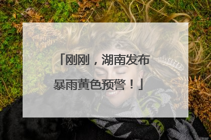 刚刚，湖南发布暴雨黄色预警！