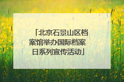 北京石景山区档案馆举办国际档案日系列宣传活动