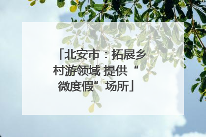北安市：拓展乡村游领域 提供“微度假”场所