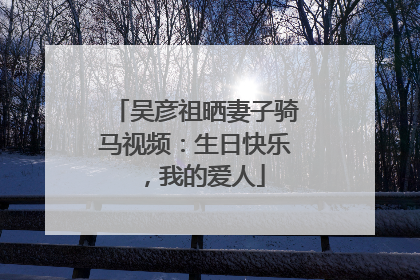 吴彦祖晒妻子骑马视频：生日快乐，我的爱人