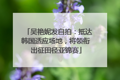 吴艳妮发自拍:抵达韩国适应场地,将领衔出征田径亚锦赛