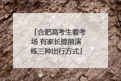 合肥高考生看考场 有家长提前演练三种出行方式