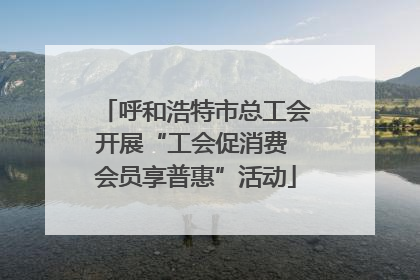 呼和浩特市总工会开展“工会促消费 会员享普惠”活动