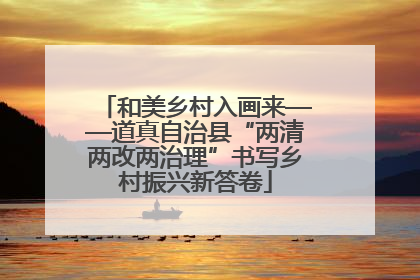 和美乡村入画来——道真自治县“两清两改两治理”书写乡村振兴新答卷