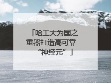 哈工大为国之重器打造高可靠“神经元”