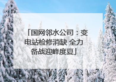 国网邻水公司：变电站检修消缺 全力备战迎峰度夏