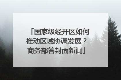 国家级经开区如何推动区域协调发展？商务部答封面新闻