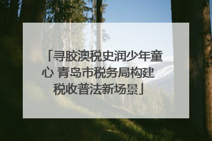 寻胶澳税史润少年童心 青岛市税务局构建税收普法新场景