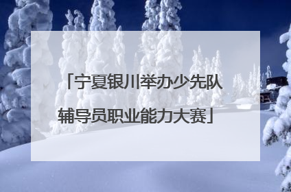 宁夏银川举办少先队辅导员职业能力大赛