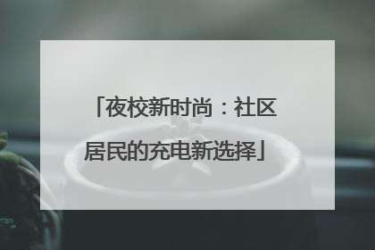 夜校新时尚：社区居民的充电新选择