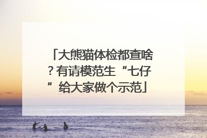大熊猫体检都查啥？有请模范生“七仔”给大家做个示范