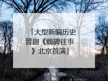 大型新编历史晋剧《魏碑往事》北京首演