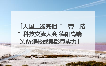 大国重器亮相“一带一路”科技交流大会 德阳高端装备硬核成果彰显实力