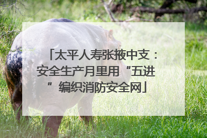 太平人寿张掖中支：安全生产月里用“五进”编织消防安全网