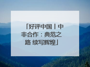 好评中国丨中非合作：典范之路 续写辉煌