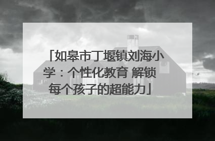 如皋市丁堰镇刘海小学：个性化教育 解锁每个孩子的超能力