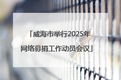 威海市举行2025年网络募捐工作动员会议