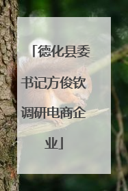 德化县委书记方俊钦调研电商企业