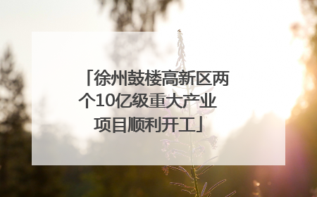 徐州鼓楼高新区两个10亿级重大产业项目顺利开工