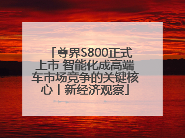 尊界S800正式上市 智能化成高端车市场竞争的关键核心丨新经济观察