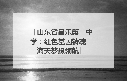 山东省昌乐第一中学：红色基因铸魂 海天梦想领航