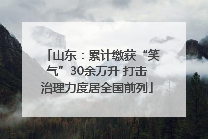 山东：累计缴获“笑气”30余万升 打击治理力度居全国前列