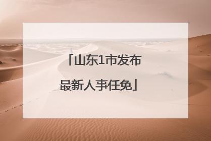 山东1市发布最新人事任免