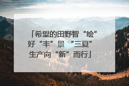 希望的田野智“绘”好“丰”景 “三夏”生产向“新”而行