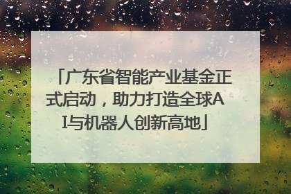 广东省智能产业基金正式启动，助力打造全球AI与机器人创新高地