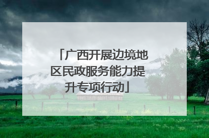 广西开展边境地区民政服务能力提升专项行动