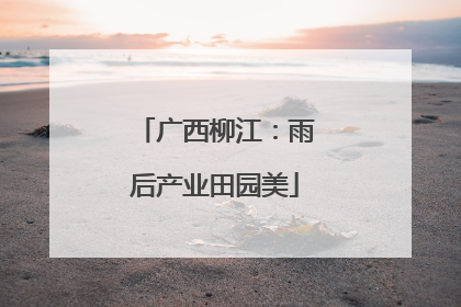 广西柳江：雨后产业田园美