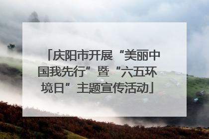 庆阳市开展“美丽中国我先行”暨“六五环境日”主题宣传活动