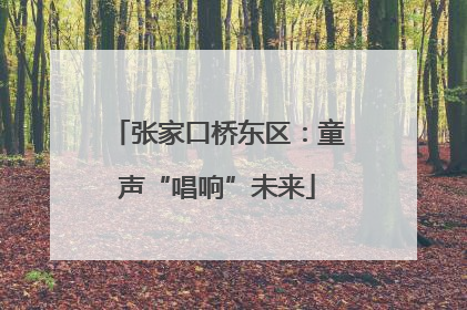 张家口桥东区：童声“唱响”未来