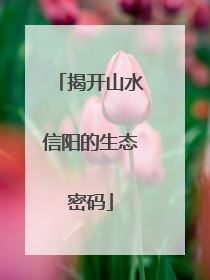 揭开山水信阳的生态密码