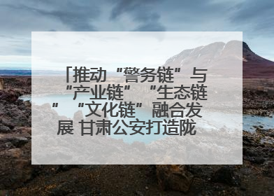 推动“警务链”与“产业链”“生态链”“文化链”融合发展 甘肃公安打造陇原旅游警务品牌