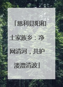 慈利县阳和土家族乡：净网清河，共护溇澧清波